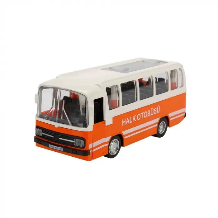 Maxx Wheels Sesli ve Işıklı Nostaljik Halk Otobüsü 15 cm - 83166  -  1 Adet Fiyatıdır