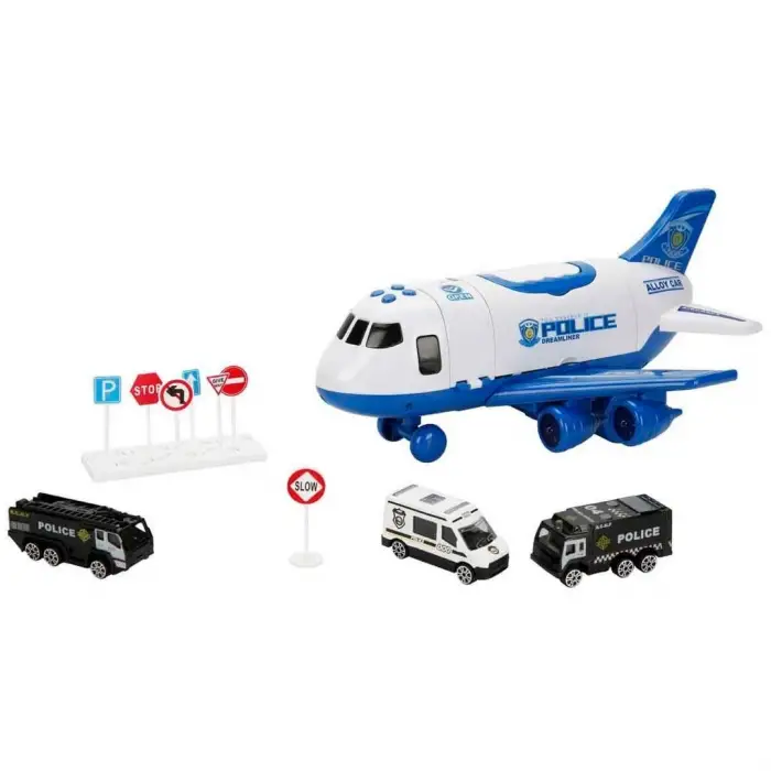 Maxx Wheels Sesli ve Işıklı Sürtmeli Polis Uçağı