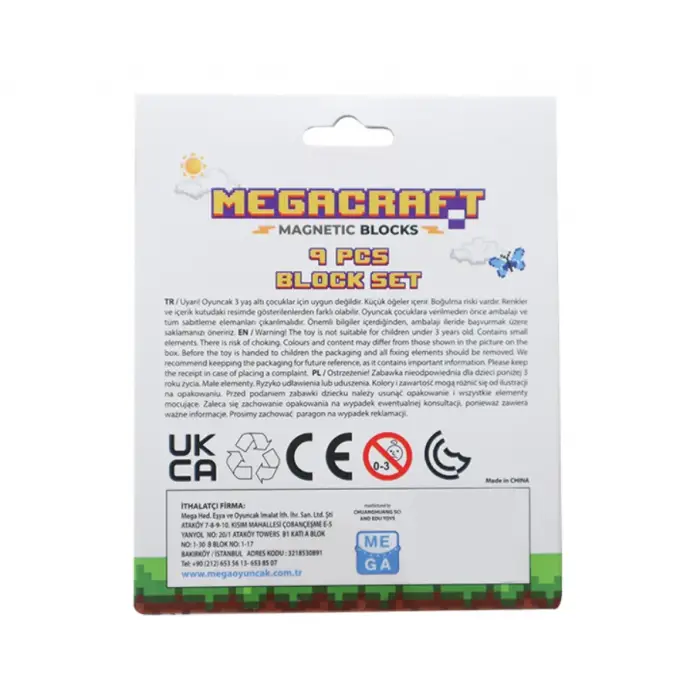 Megacraft 9 Parça Çimenli Toprak Blok