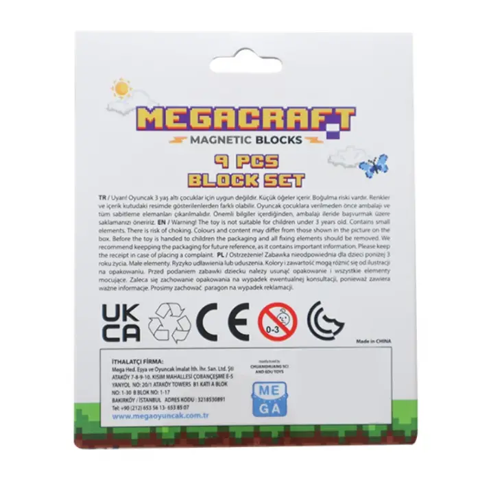 Megacraft 9 Parça Tuğla Blok