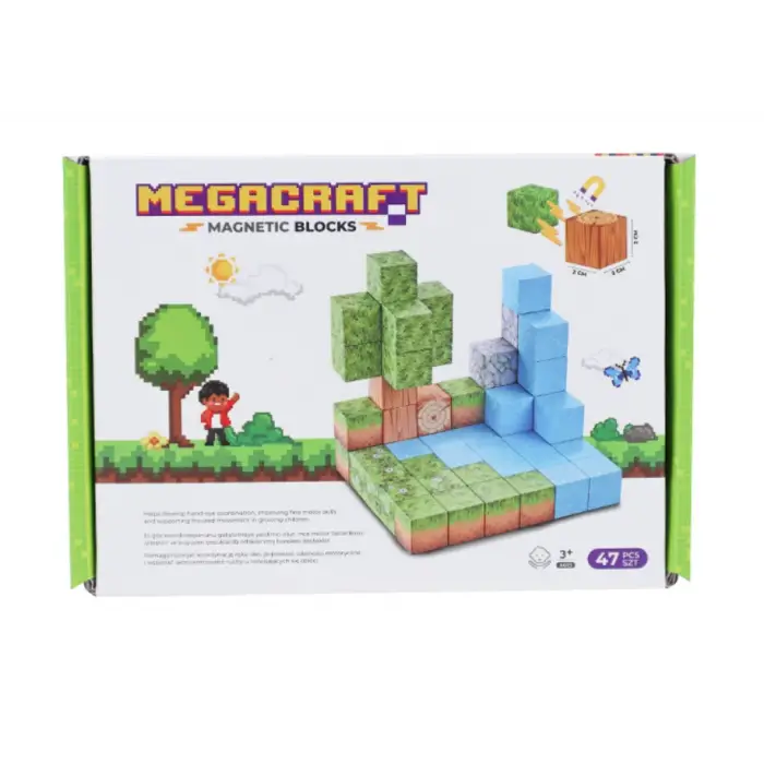 Megacraft Orman Temalı Mıknatıslı Bloklar 47 Parça