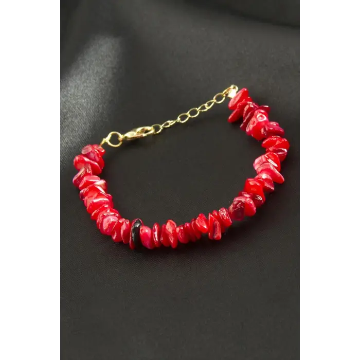 Mercan Kırık Doğaltaş Bileklik