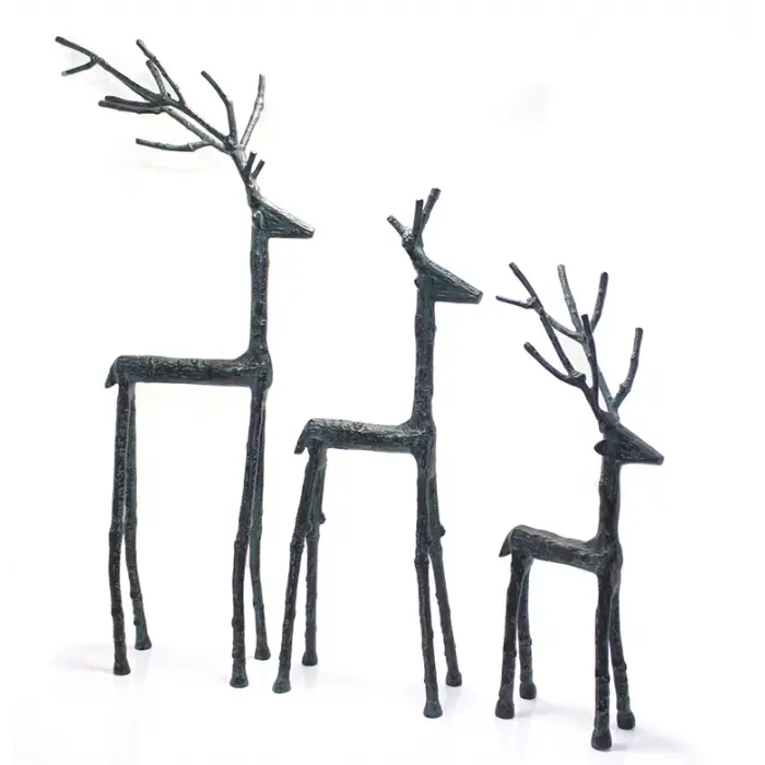 Metal 3lü Geyik Seti