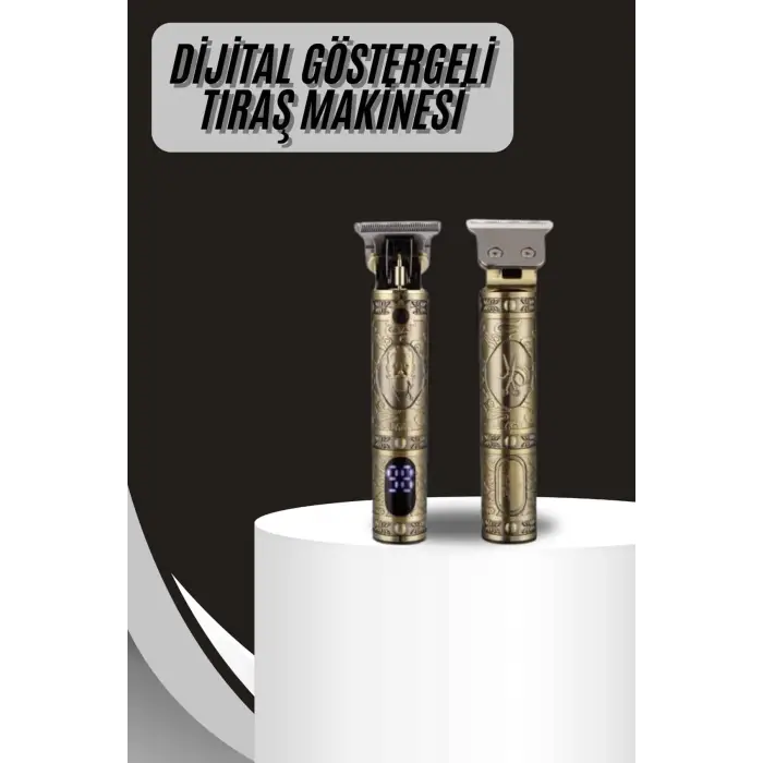 Metal Gövdeli Saç Sakal Çizim Kesme Tıraş Makinesi Kısaltma Makinesi