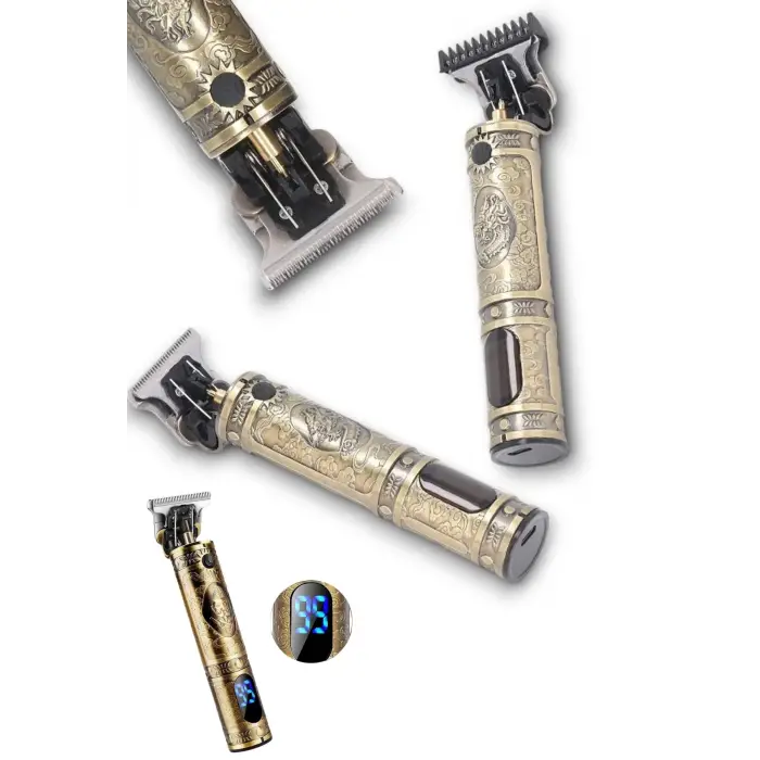 Metal Gövdeli Saç Sakal Çizim Kesme Tıraş Makinesi Kısaltma Makinesi