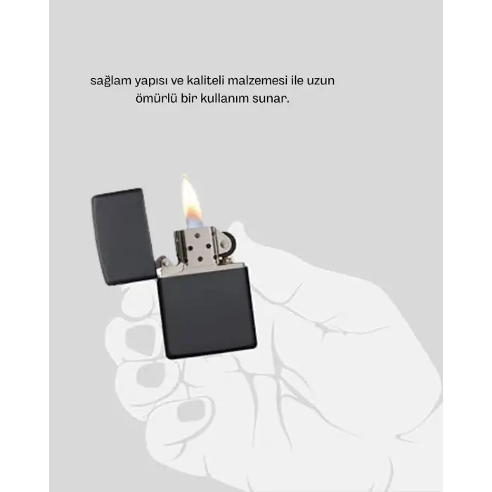 Metal Gövdeli Tasarım Çakmak Mat Yüzeyli Ve Ergonomik Tutma Özellikli