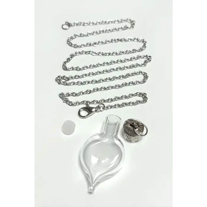 Metal Kapaklı Boş Fanus Canlı Kolye