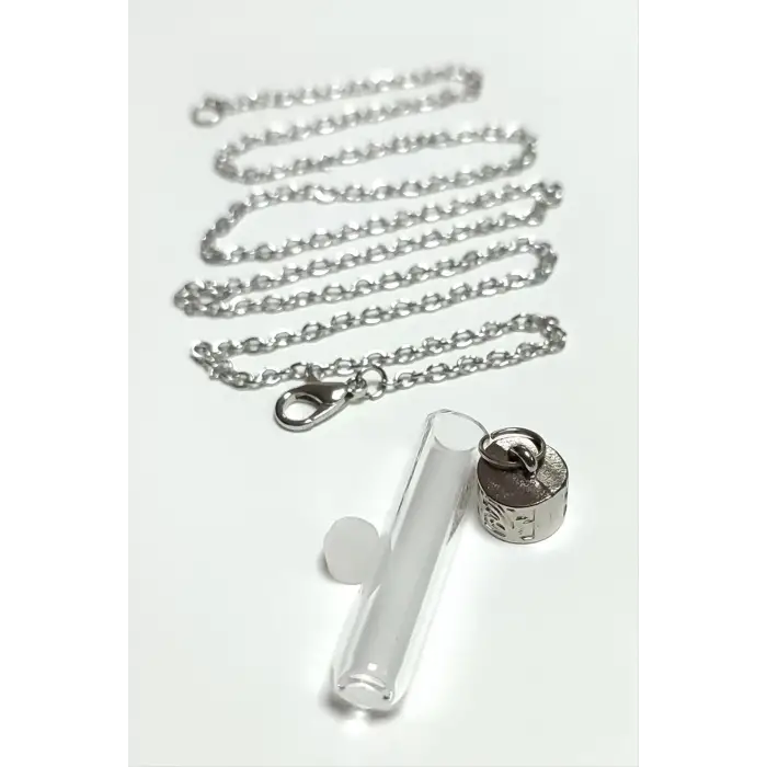 Metal Kapaklı Boş Fanus Canlı Kolye