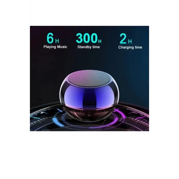 Metal Mini Kablosuz Hoparlör Şarjlı 4w Mini Bluetooth Speaker Tws Özellikli Ses Bombası