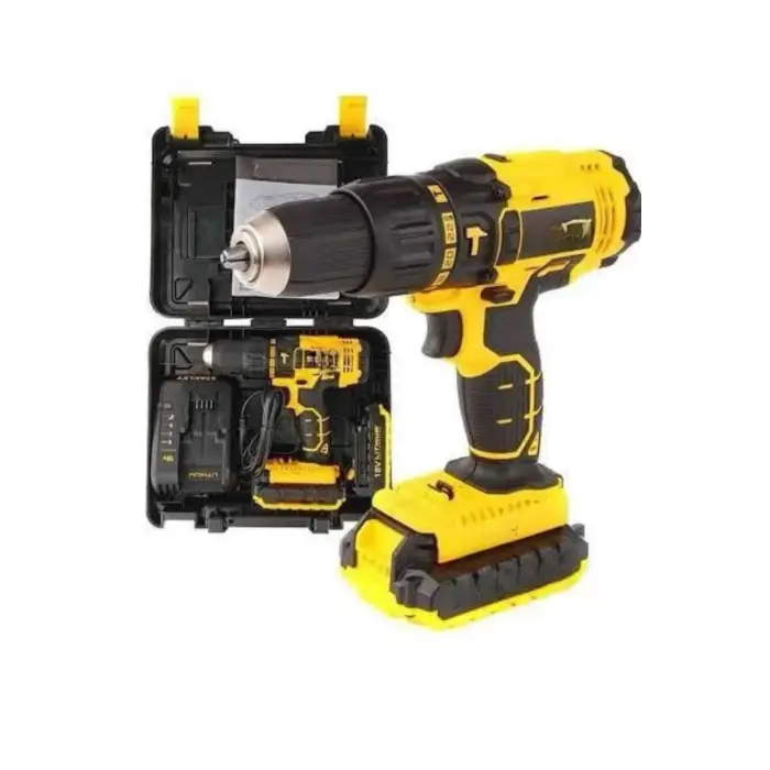 Metal Şanzıman Çift Akülü Bakır Sargı 24 Parça Led Aydınlatmalı Matkap Seti