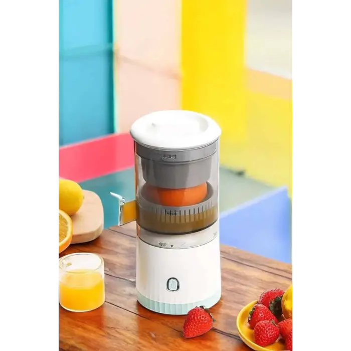 Meyve Sıkacağı USB Şarjlı Taşınabilir Çift Bıçaklı Güvenlik Kilidi