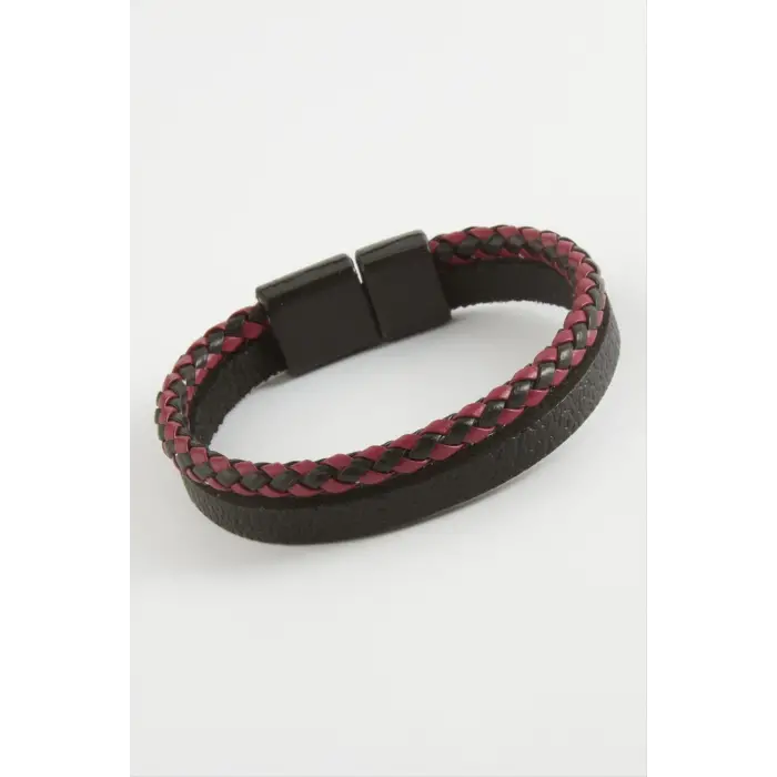 Mıknatıslı Orjinal Deri Bileklik