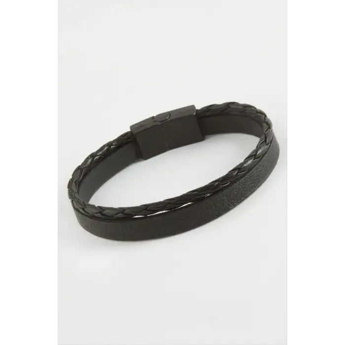 Mıknatıslı Orjinal Deri Bileklik