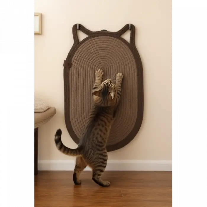 Mikopet Dekoratif Kedi Kulaklı Tırmalama Paspası