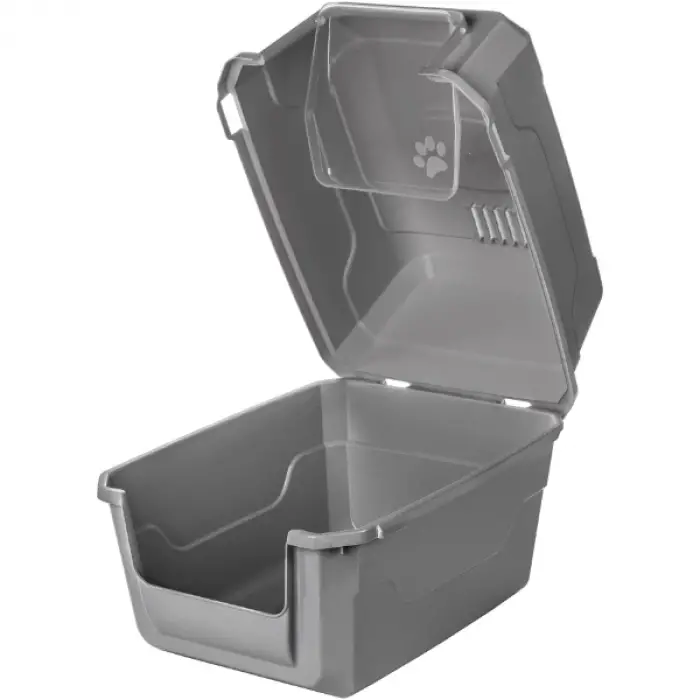 Mikopet Deluxe Gri Kapalı Kedi Tuvaleti