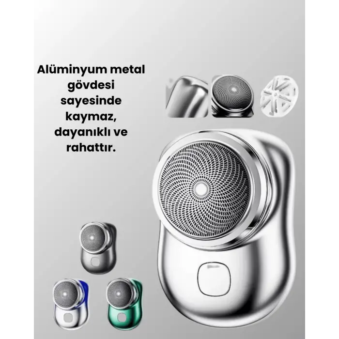 Mikro titreşim motorlu, düşük sesli, USB girişli tıraş makinesi