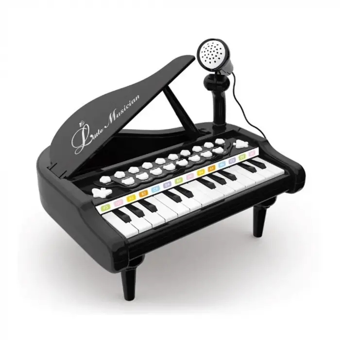 Mikrofonlu 24 Tuşlu Piyano MP3 (Pembe,Siyah,Beyaz)