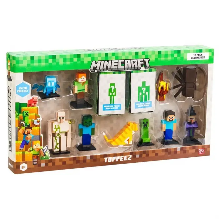 Minecraft 3D Figür Toppeez 12li Delüks Set