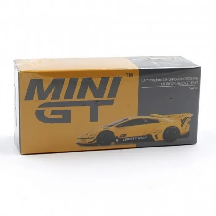 Mini GT 1/64 LB-Silhouette WORKS MURCIELAGO GT Evo Yellow