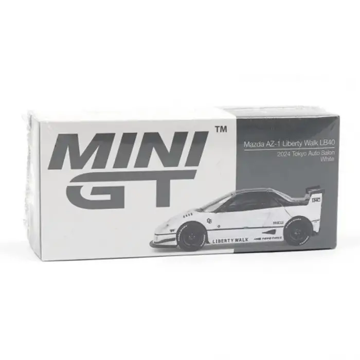 Mini GT 1/64 Mazda AZ-1 Liberty Walk LB40 White 2024 Tokyo Auto Salon