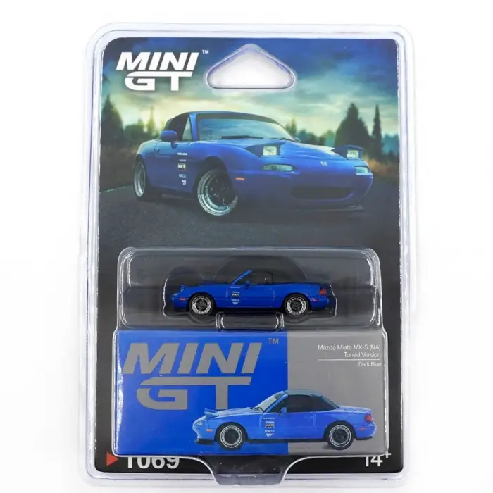Mini GT 1/64 Mazda Miata MX-5 (NA) Tuned Version Dark Blue - Blister Paket