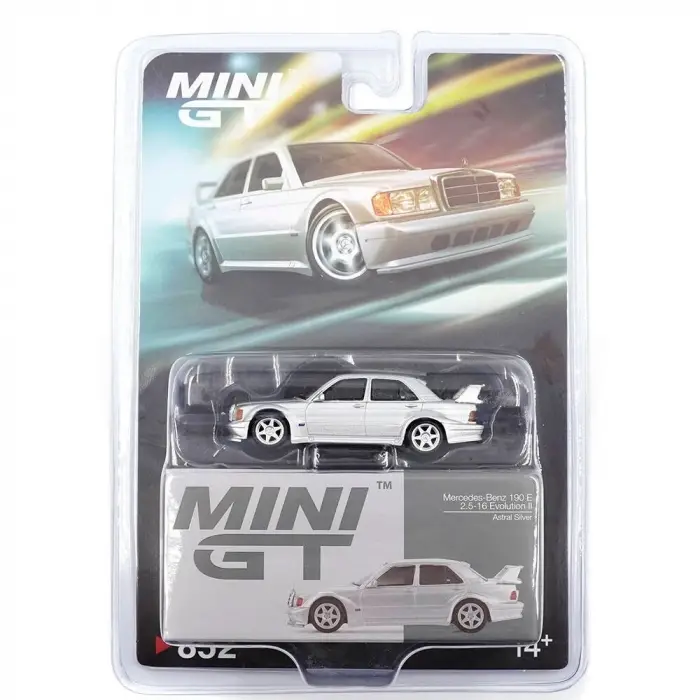 Mini GT 1/64 Mercedes-Benz 190E 2.5-16 Evolution II Astral Silver - Blister Paket