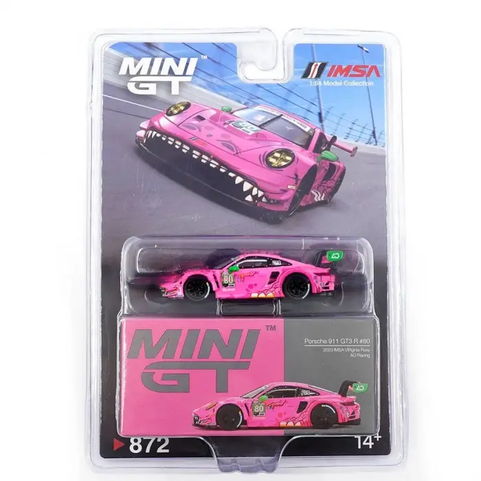 Mini GT 1/64 Porsche 911 GT3 R AO Racing 2023 IMSA VIRginia Roxy - Blister Paket