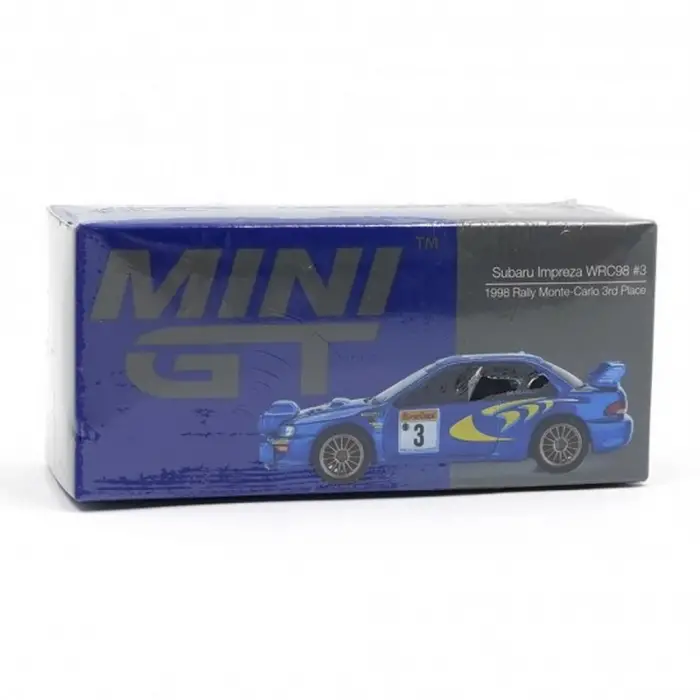 Mini GT 1/64 Subaru Impreza WRC98 1998 Rally Monte-Carlo 3rd Place #3