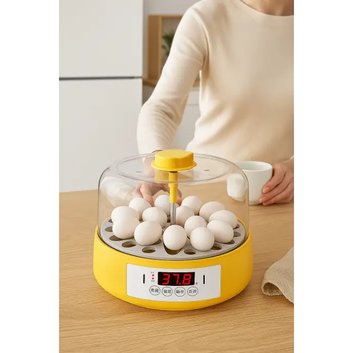 Tam Otomatik Ev Tipi Kuluçka Makinesi Isı ve Nem Ayarlı Gün Sayaçlı