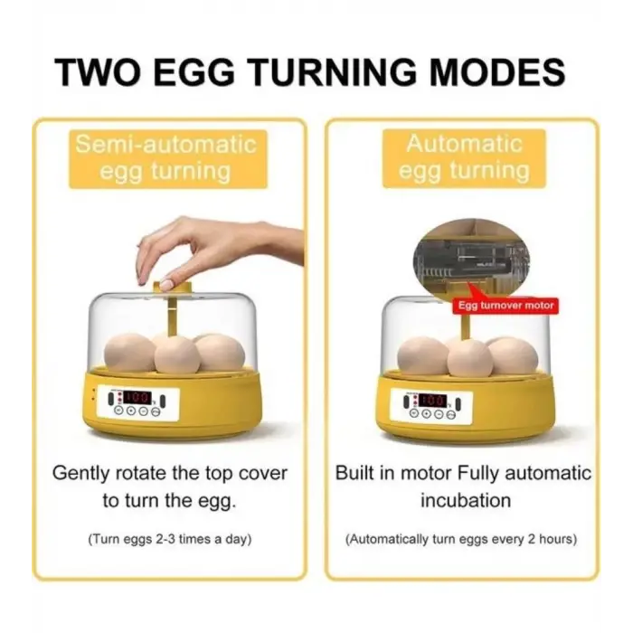 Tam Otomatik Ev Tipi Kuluçka Makinesi Isı ve Nem Ayarlı Gün Sayaçlı