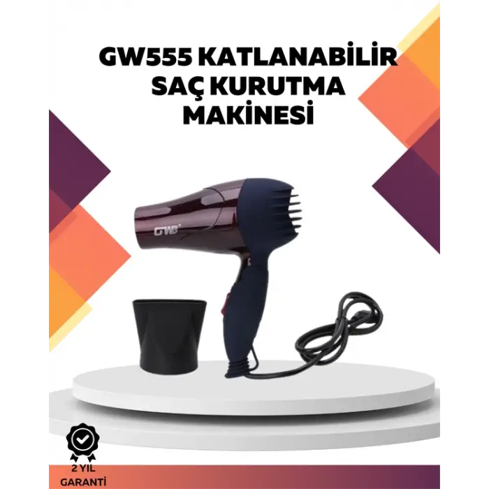 Mini Saç Kurutma Makinesi | Katlanabilir Sap, Kompakt Boyut, Sessiz Çalışma