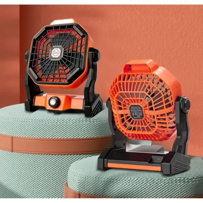 Mini Şarjlı Ledli Kare Fan