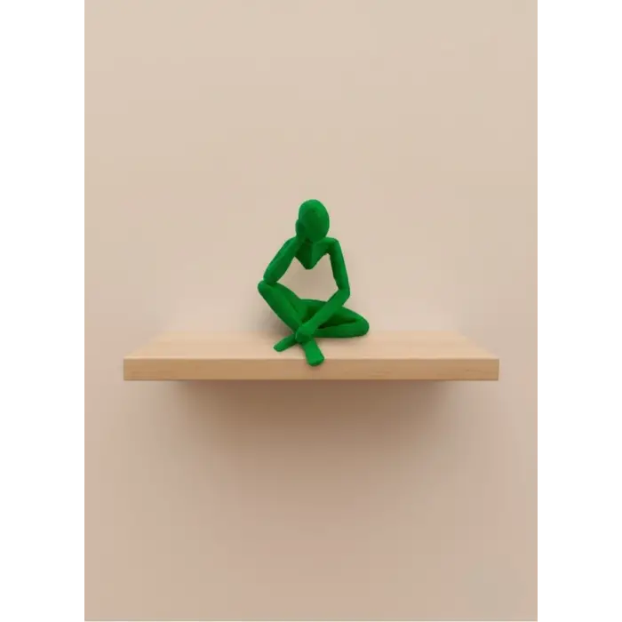 Minimal İnsan Figürü Biblo Yeşil Ev Ve Ofis Dekoru