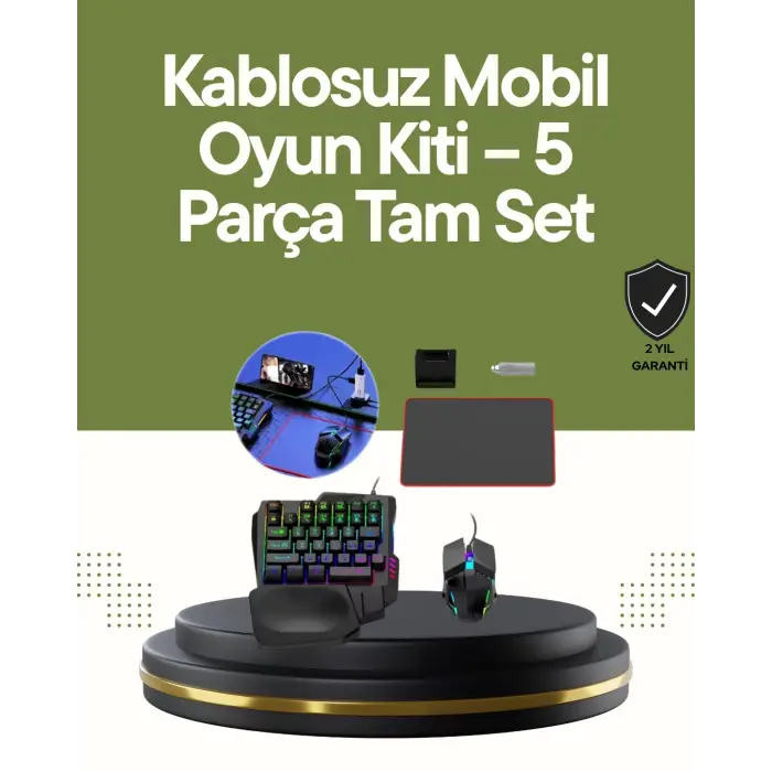 Mobilde Konsol Deneyimi – 5in1 Bluetooth Oyun Seti (Android Uyumlu)