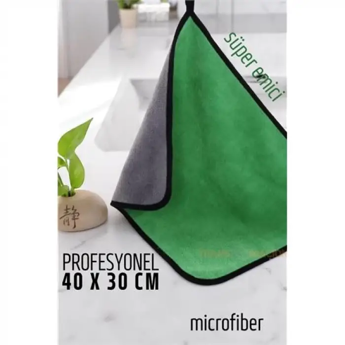 BX Çift Yüzeyli Profesyonel Microfiber Havlu - Süper Emici Temizlik Bezi  40 x 30 cm