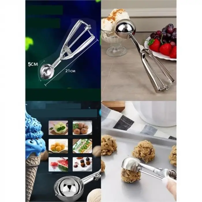 BX Dondurma Kaşığı Dondurma Porsiyo Kaşığı Kurabiye Köfte Helva Porsiyonlama