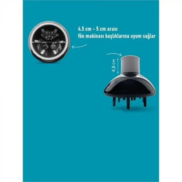 Isı Ayarlamalı Fön Için Difüzör Vigo Başlık Dönerli Profesyonel