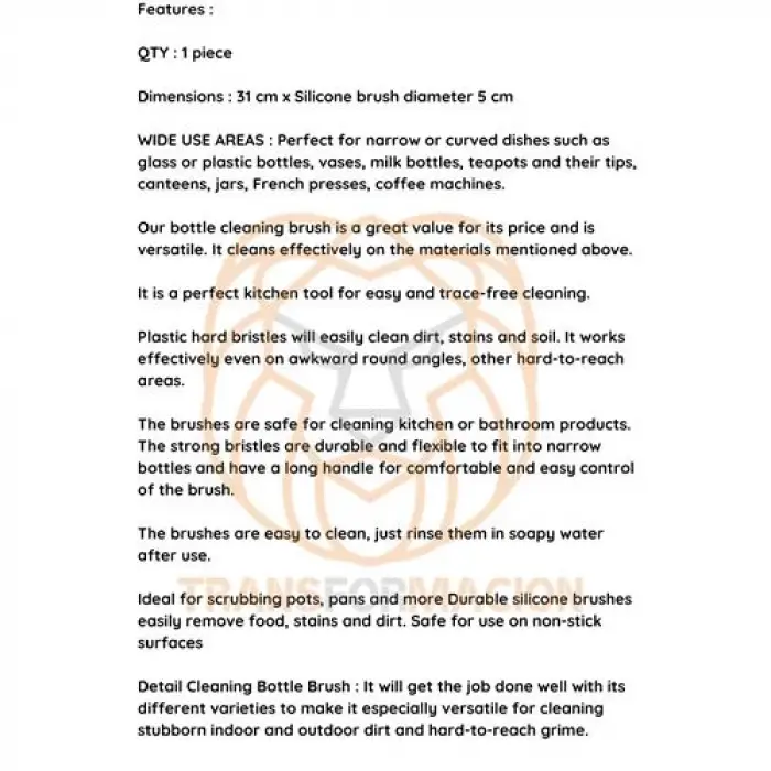 BX Kavanoz Temizleme Fırçası Şişe Biberon Dar BölgeTemizleyici Fırça