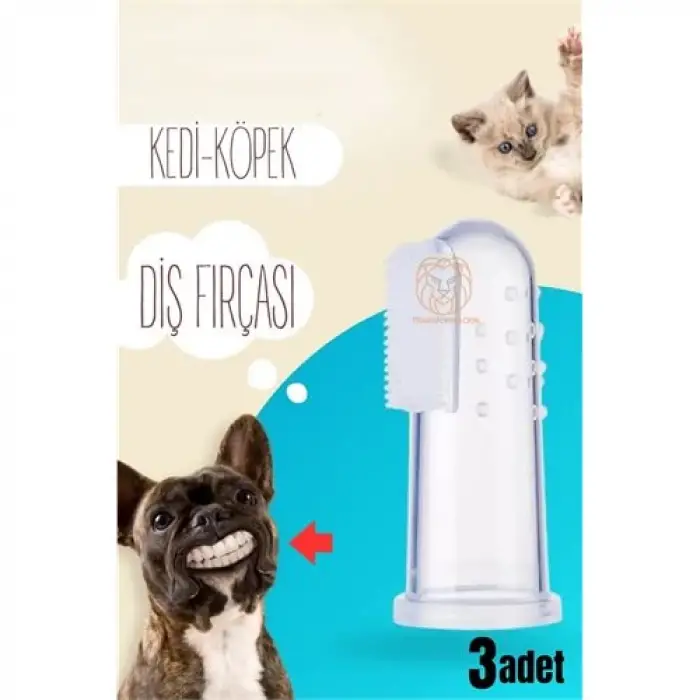 BX Kedik Köpek Diş Fırçası Silikon Kutulu 3 lü SET