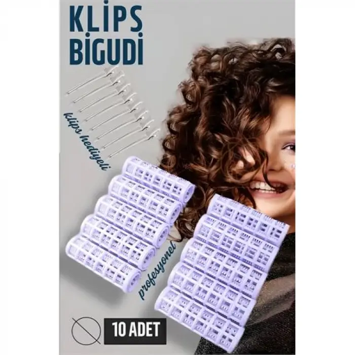 BX Klipsli Bigudi Klips Toka Seti 10 Adet