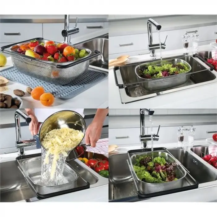 BX Lavabo Süzgeci Ayarlanabilir Kevgir 304 Paslanmaz Çelik