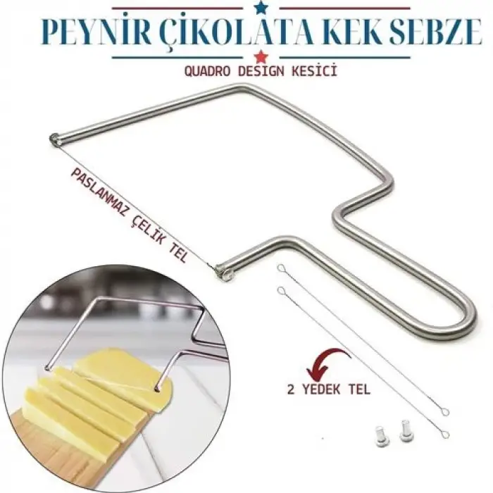 BX Quadro Peynir Çikolata Kek Sebze Kesici Dilimleyici