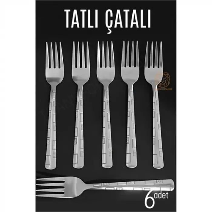 BX Tatlı Çatalı Seti Veneta 6 lı Paslanmaz