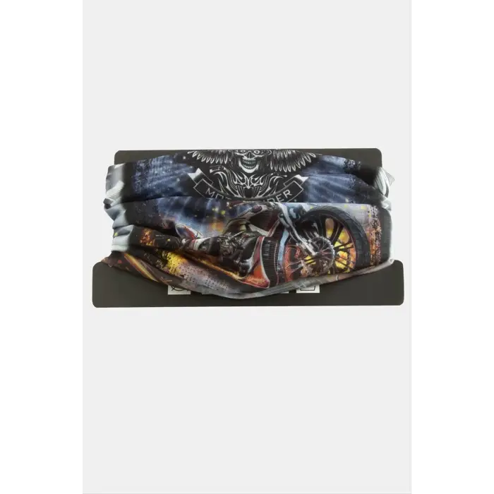 Motorcu Desenli Baff Boyunluk