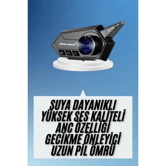 Motorcu Kulaklığı Kask Kulaklığı Çağrı Cevaplama ANC Özellikli