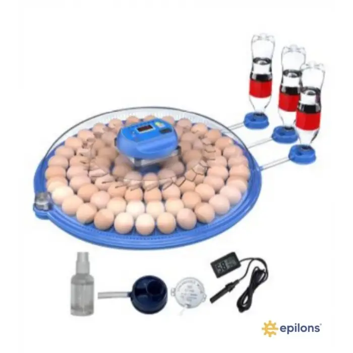 Mz-80/240 Çift Viyollü Tam Otomatik Kuluçka Makinesi Wifi Ampul Kamera Hediyeli Çiftlik Tipi