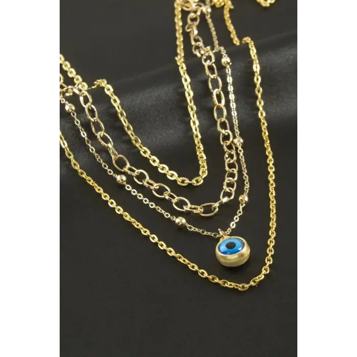 Nazar Boncuk Dörtlü Kolye