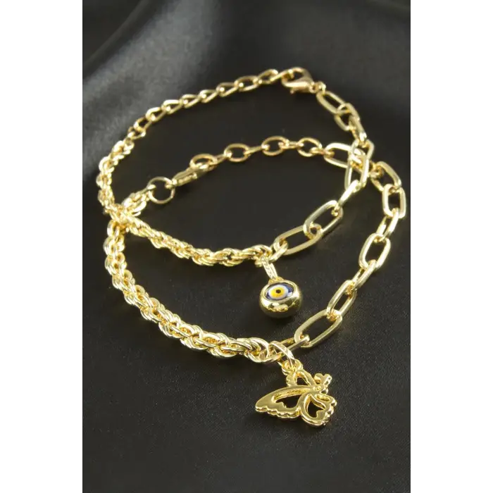 Nazar Burgulu Zincir Bileklik