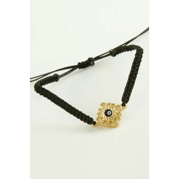 Nazar Çiçek Makrome İp Bileklik