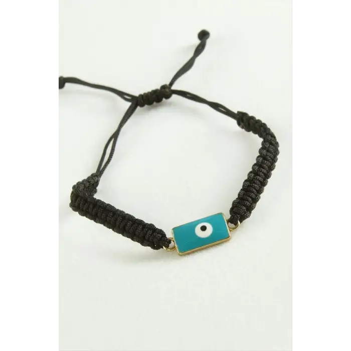 Nazar Dikdörtgen Makrome İp Bileklik